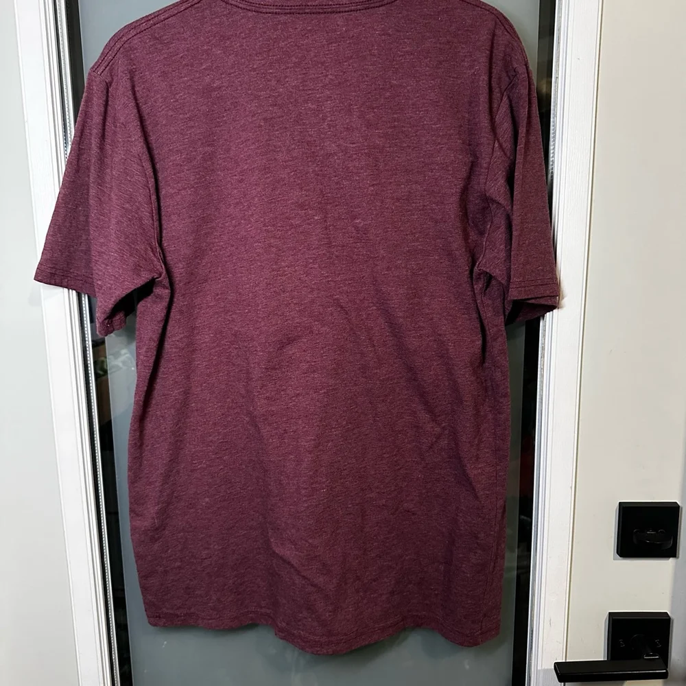 THE NORTH FACE Short Sleeve Half Dome Maroon and Black Print Tee Shirt